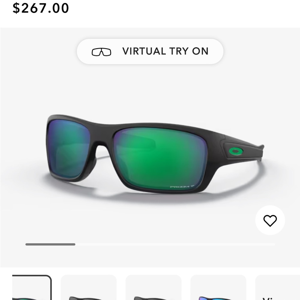 Oakley Matte Black Sunglasses with Emerald Lenses